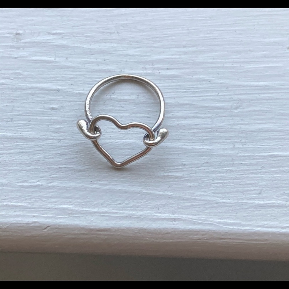 Silver heart ring vintage (70’s)